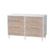 Baxton Studio Louetta Coastal White Caved Contrasting Queen Size 4-Piece Bedroom Set 246-13621-13628-13628-13625-ZORO - alternate 7